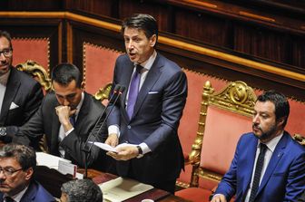 &nbsp;Giuseppe Conte in Senato