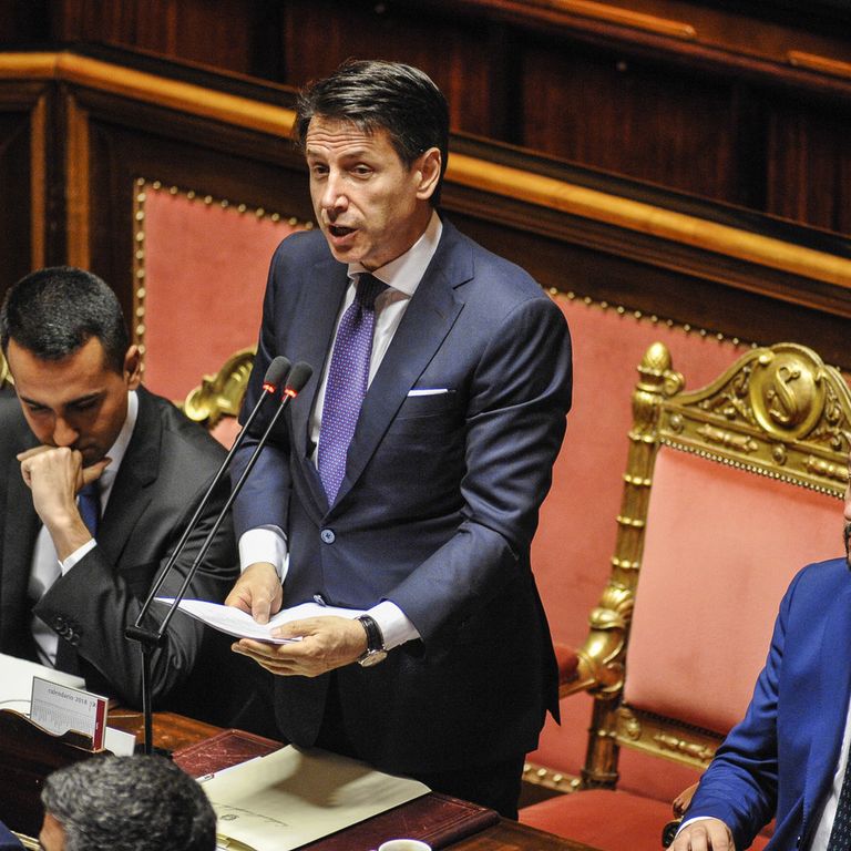 &nbsp;Giuseppe Conte in Senato