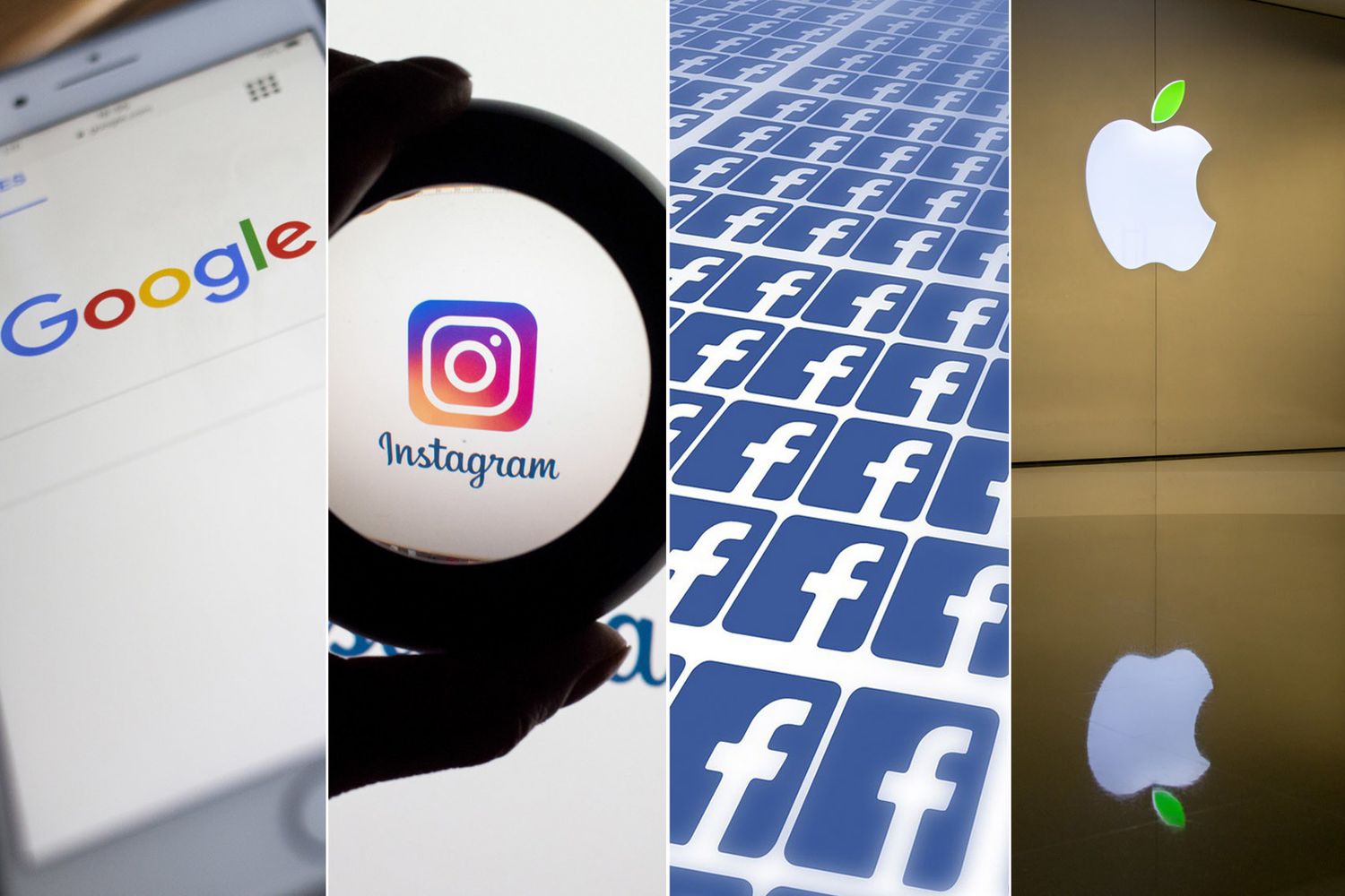&nbsp;Google, instagram, facebook, apple