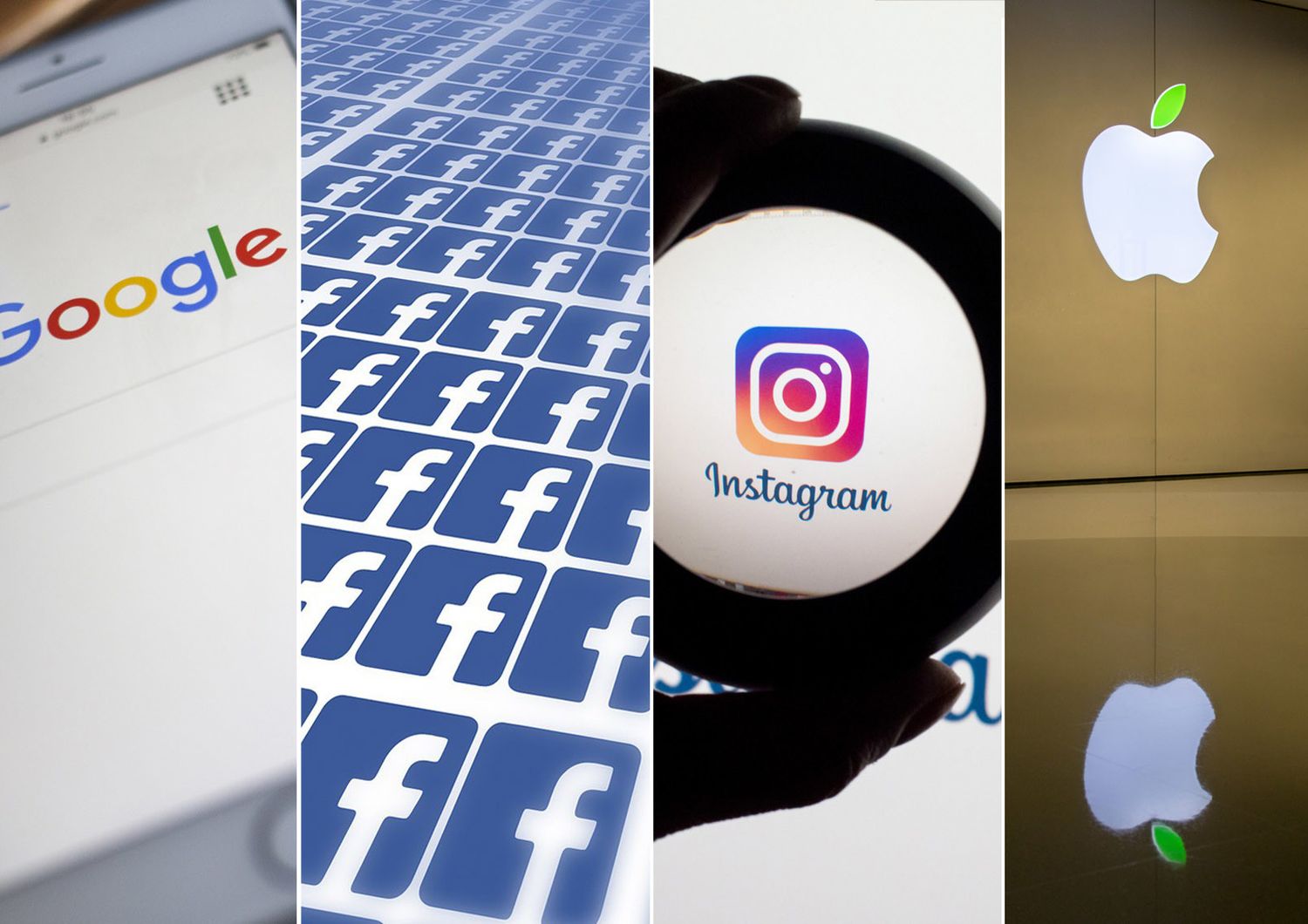 Google, instagram, facebook, apple