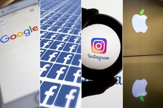 Google, instagram, facebook, apple