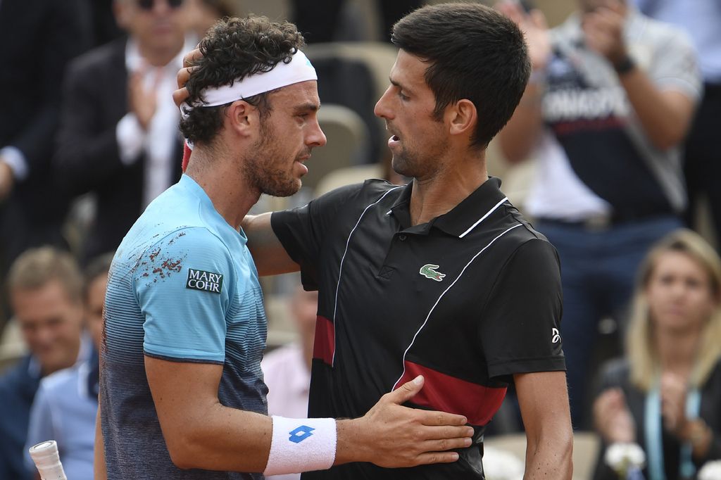 &nbsp;Cecchinato e Djokovic