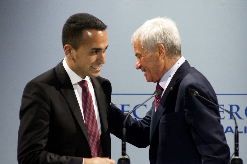 Luigi Di Maio e Carlo Sangalli, presidente di Confcommercio