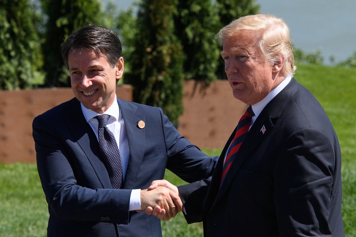 Giuseppe Conte e Donald Trump&nbsp;