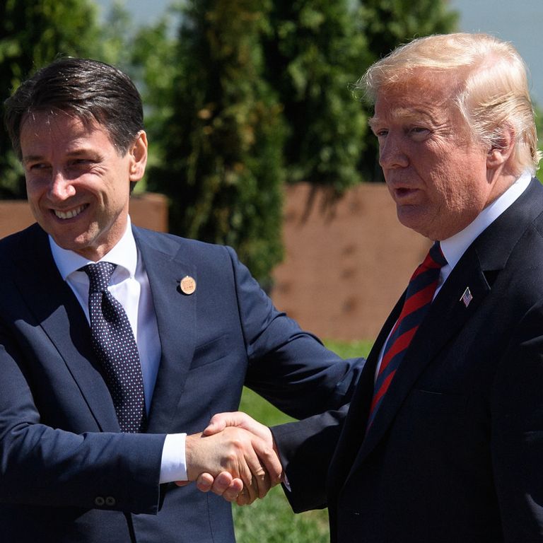 Giuseppe Conte e Donald Trump&nbsp;