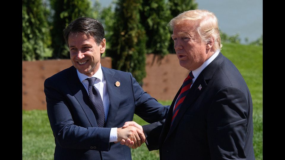 Giuseppe Conte-Donald Trump (AFP)