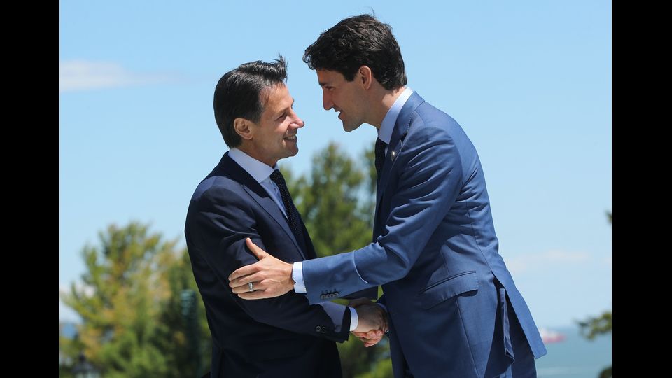 &nbsp;Giuseppe Conte-Justin Trudeau (AFP)&nbsp;