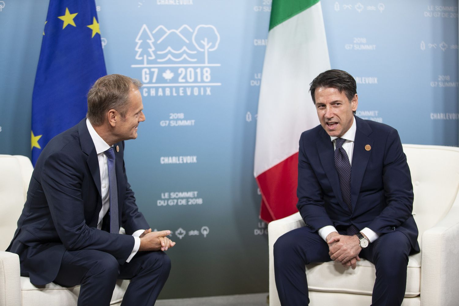 &nbsp;Donald Tusk-Giuseppe Conte (AFP)&nbsp;