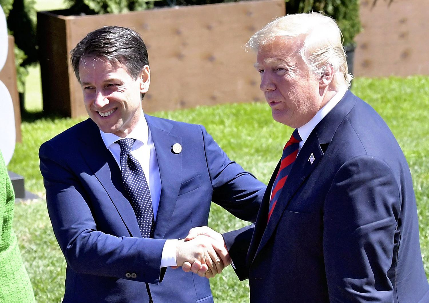 &nbsp;Giuseppe Conte con Donald Trump al G7 in Canada