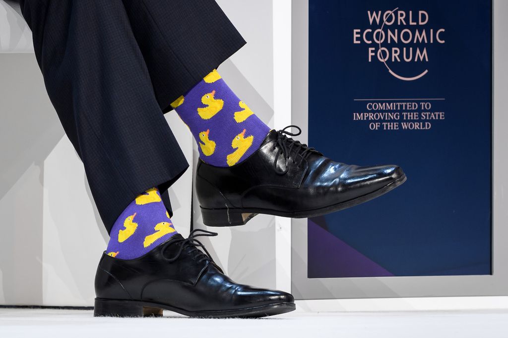 &nbsp;I calzini indossati da Justin Trudeau al Forum di Davos