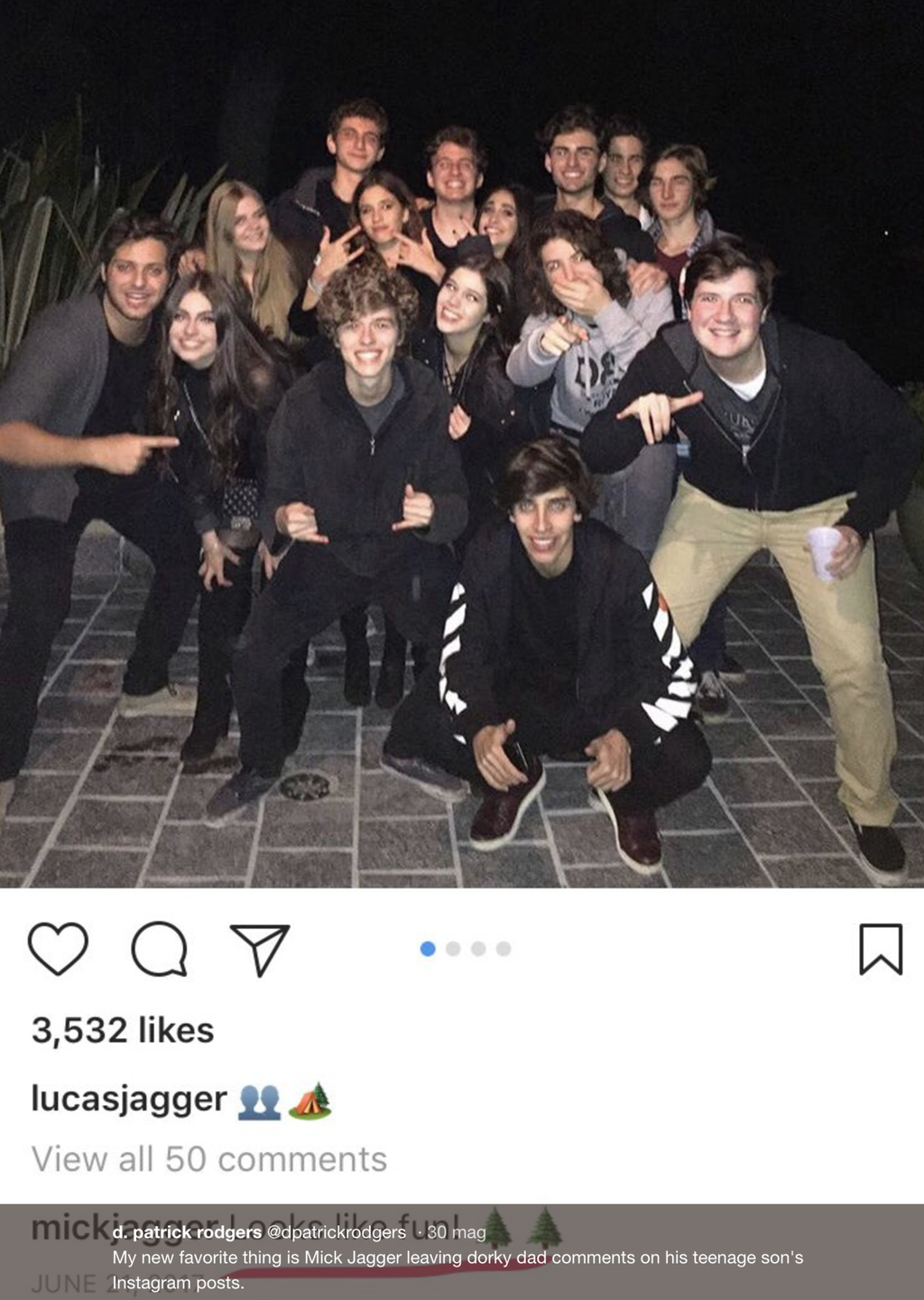 &nbsp;Lucas Jagger Instagram&nbsp;