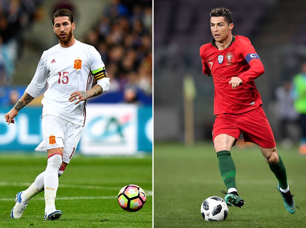 Sergio Ramos e Cristiano Ronaldo