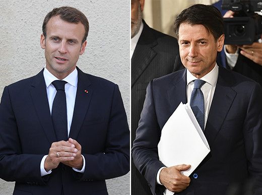 Macron - Conte (Afp)&nbsp;