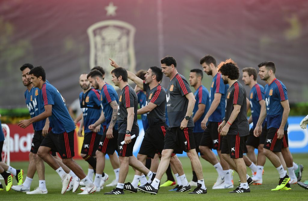&nbsp;Allenamento della nazionale Spagnola (AFP)