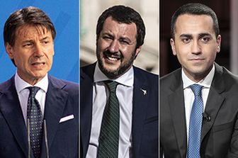 &nbsp;Giuseppe Conte - Matteo Salvini- Luigi Di Maio