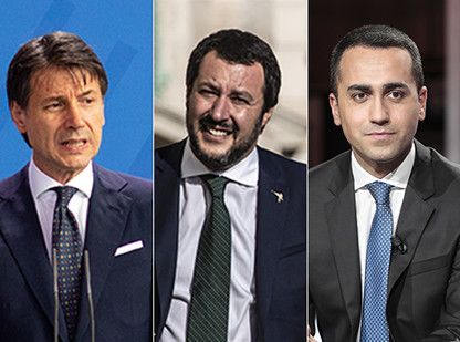 &nbsp;Giuseppe Conte - Matteo Salvini- Luigi Di Maio