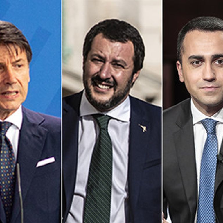 &nbsp;Giuseppe Conte - Matteo Salvini- Luigi Di Maio