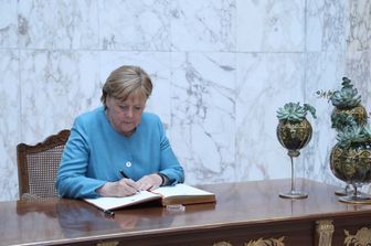 Angela Merkel in Libano (Afp)&nbsp;