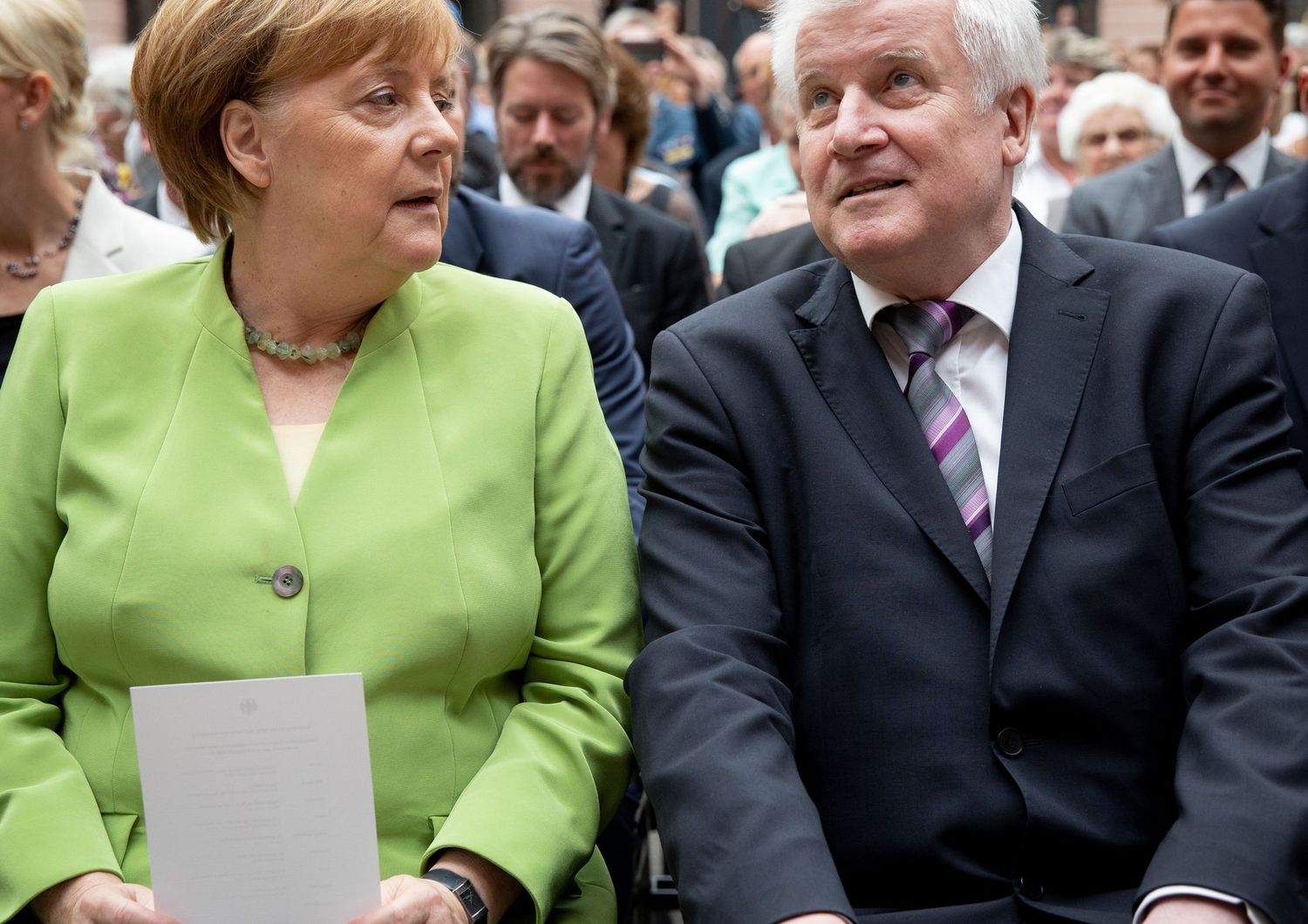 Angela Merkel e Horst Seehofer&nbsp;