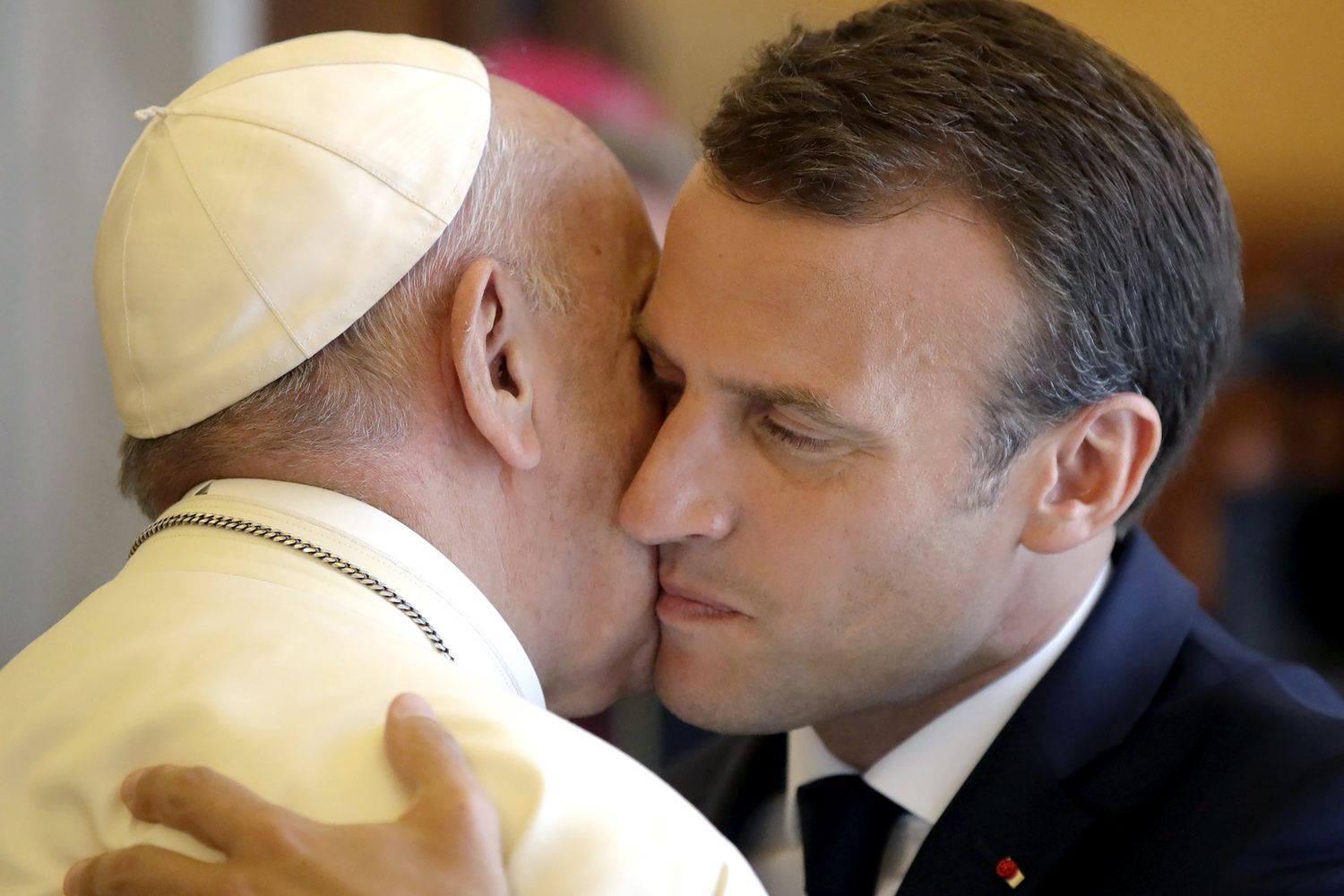 &nbsp;Macron e Papa Francesco