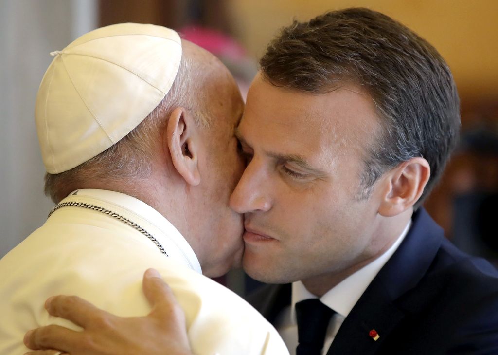 &nbsp;Macron e Papa Francesco