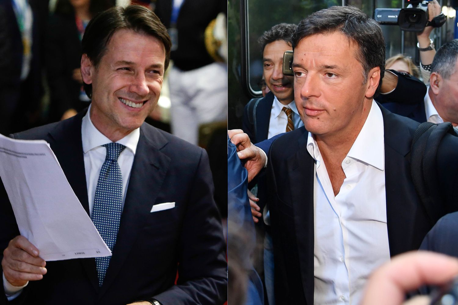 &nbsp; Matteo Renzi - Giuseppe Conte