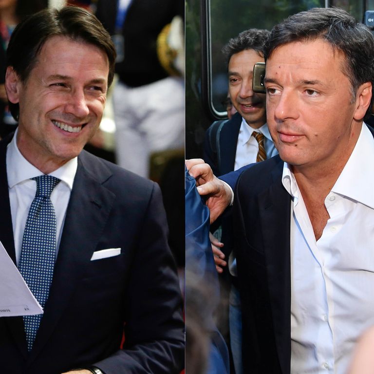 &nbsp; Matteo Renzi - Giuseppe Conte