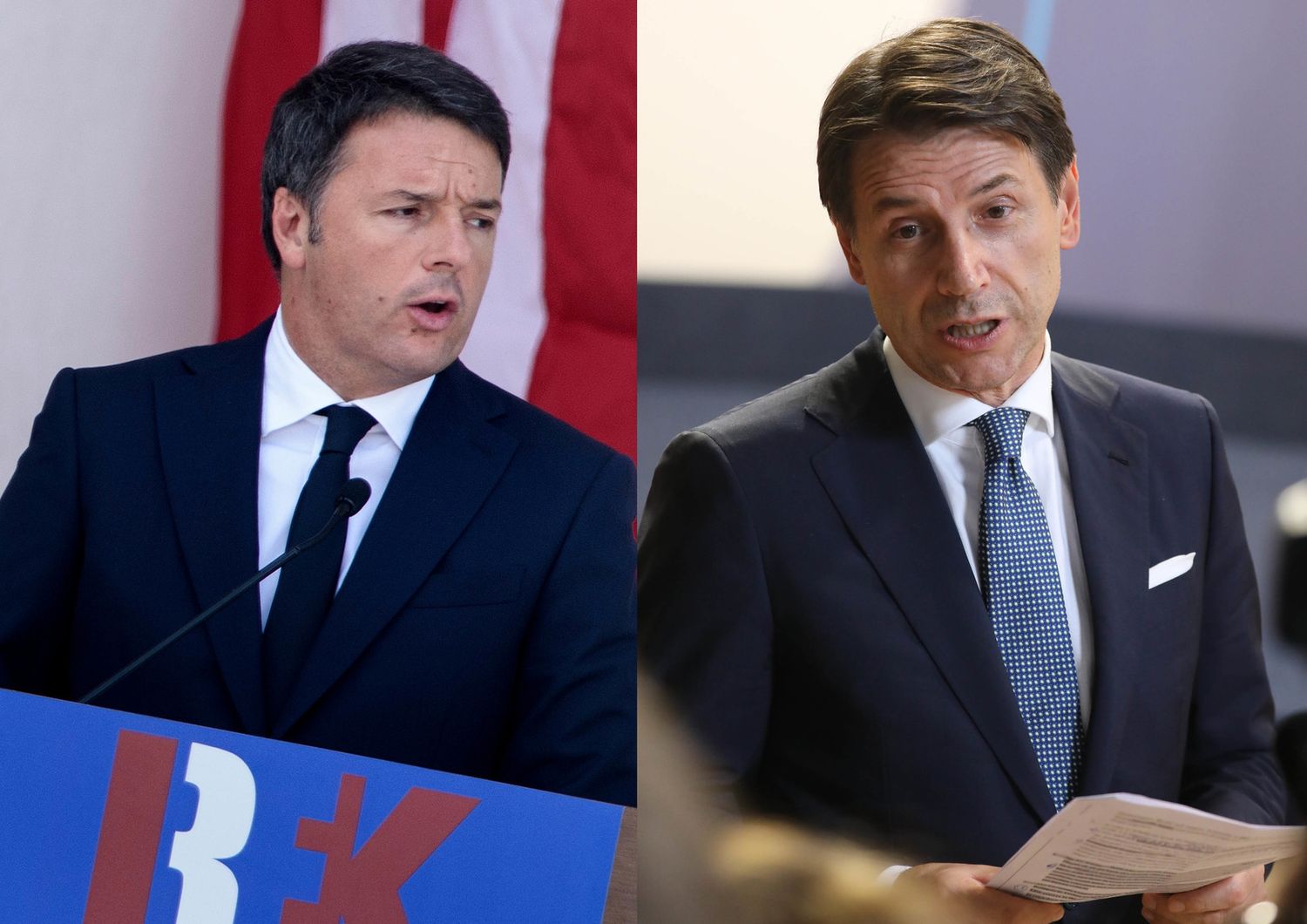 &nbsp;Matteo Renzi - Giuseppe Conte