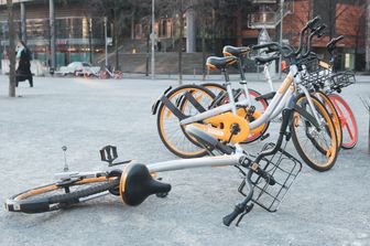 &nbsp;oBike, un atto di vandalismo a Roma