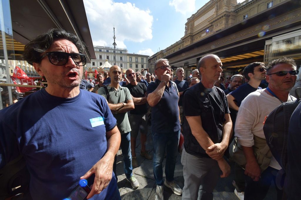 &nbsp;Il presidio degli operai a Firenze