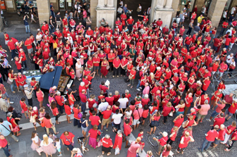 &nbsp;La manifestazione delle magliette rosse a Padova