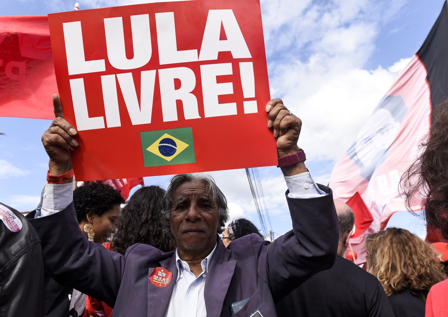 &nbsp;Una manifestazione in sostegno di Lula