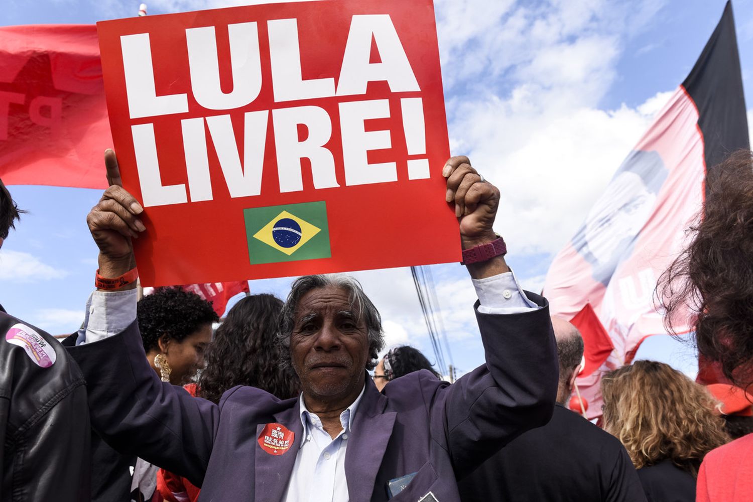 &nbsp;Una manifestazione in sostegno di Lula