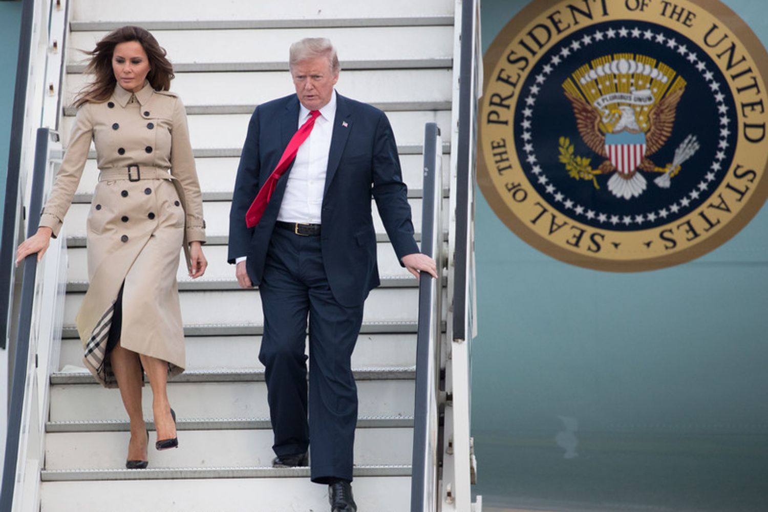 &nbsp;Melania e Donald Trump