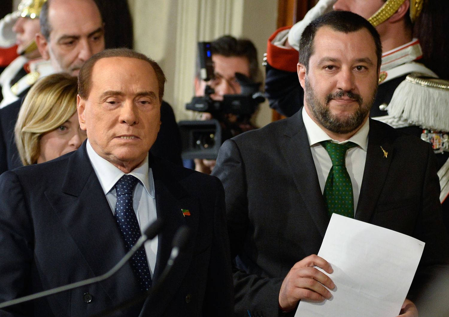 &nbsp;Silvio Berlusconi, Matteo Salvini e Giorgia Meloni