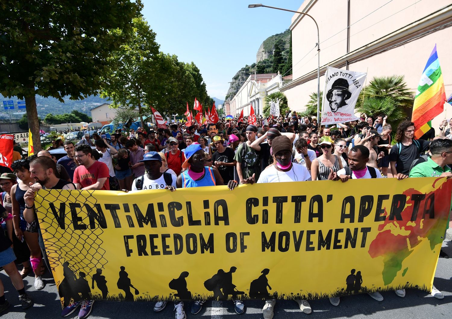 Migranti: manifestazione Ventimiglia citt&agrave; aperta (Afp)&nbsp;