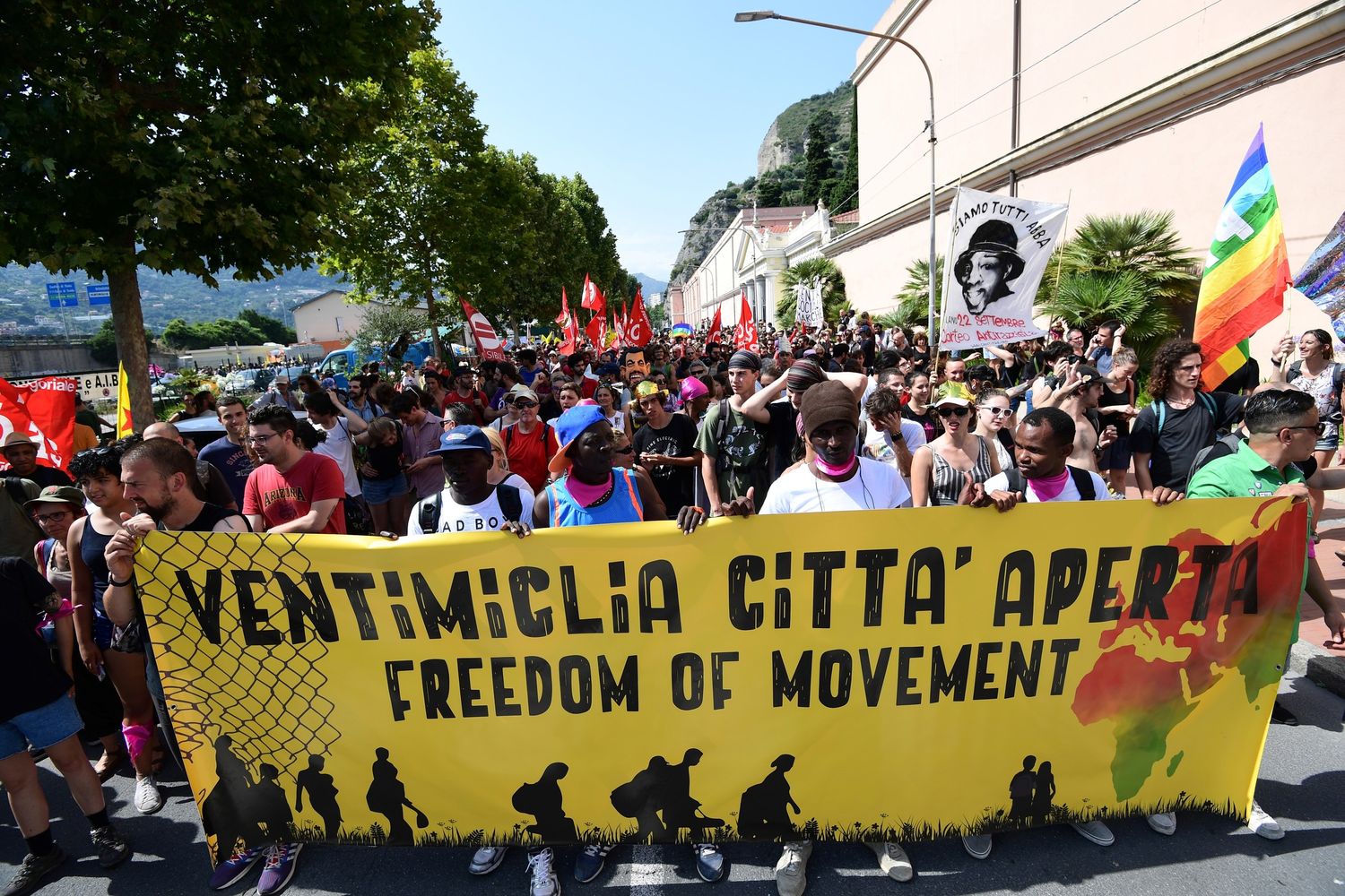 Migranti: manifestazione Ventimiglia citt&agrave; aperta (Afp)&nbsp;