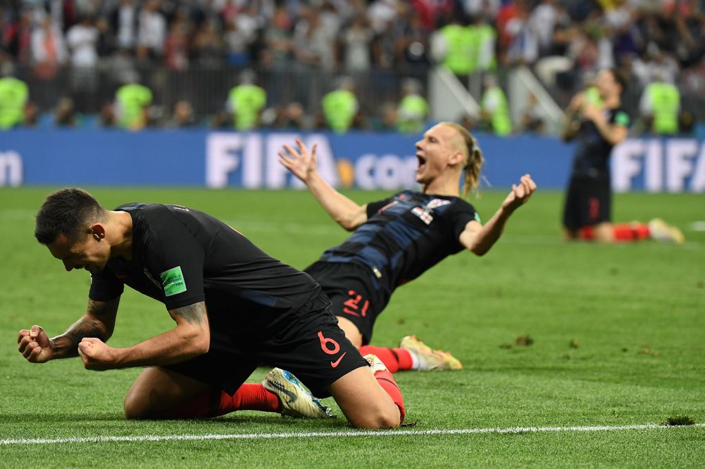 Dejan Lovren e Domagoj Vida, semifinale Croazia-Inghilterra, l'11 luglio 2018
