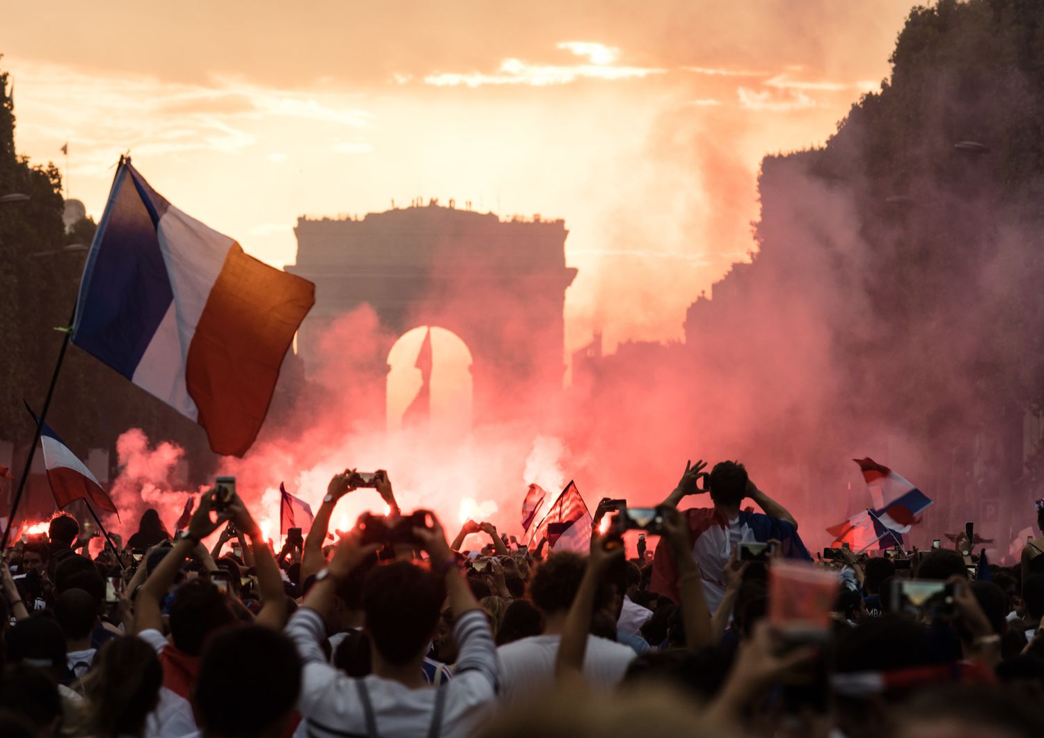 &nbsp;Festeggiamenti a Parigi dopo la vittoria del Mondiale