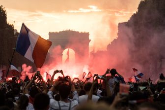 &nbsp;Festeggiamenti a Parigi dopo la vittoria del Mondiale