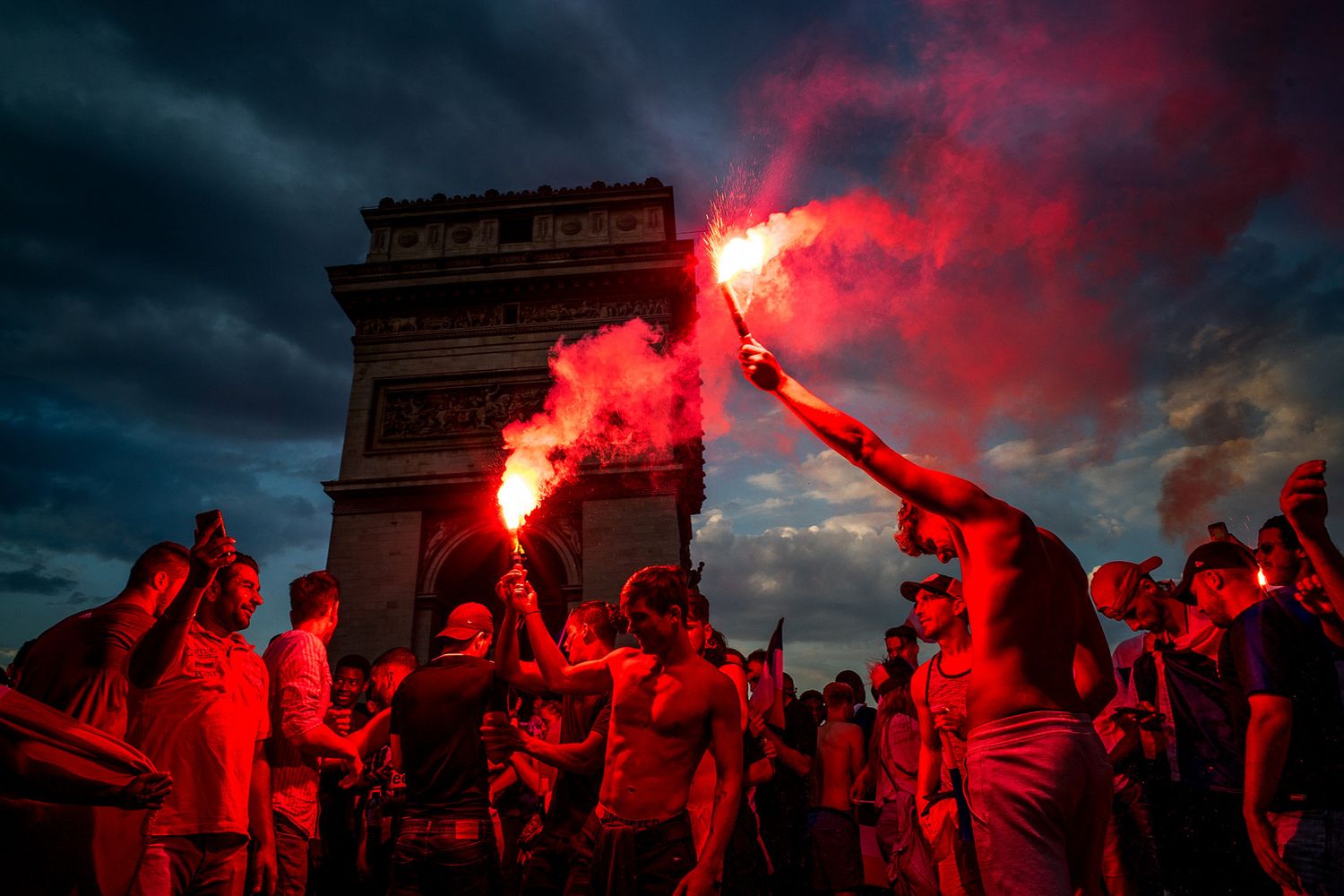 &nbsp;Festeggiamenti a Parigi per la Francia campione del mondo