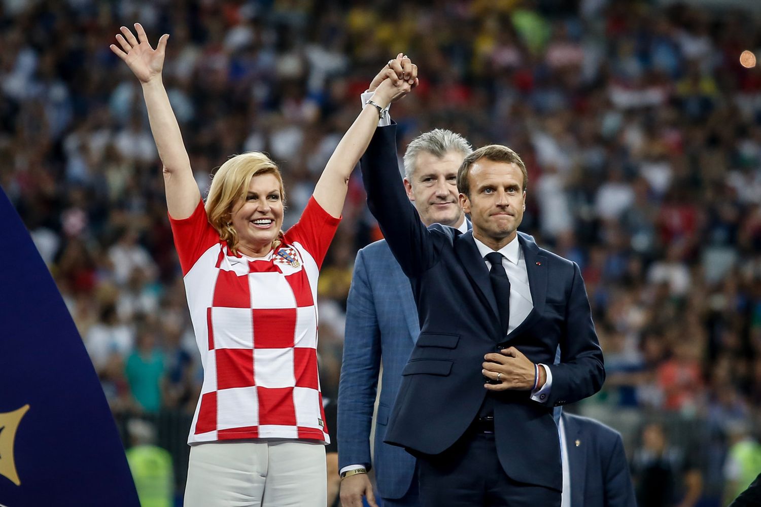 &nbsp; Kolinda&nbsp;Grabar-Kitarovic e Macron