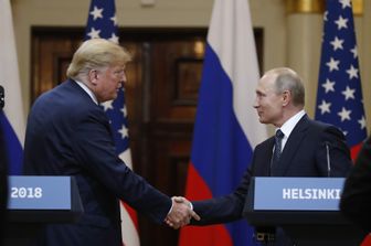 &nbsp;Donald Trump e Vladimir Putin (Afp)