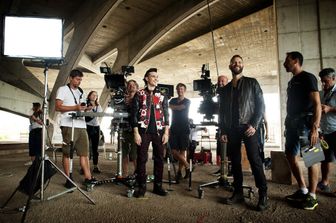 &nbsp;Un momento delle riprese di Suburra