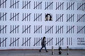 &nbsp;Il murale dedicato da Bansky alla artista curda Dogan