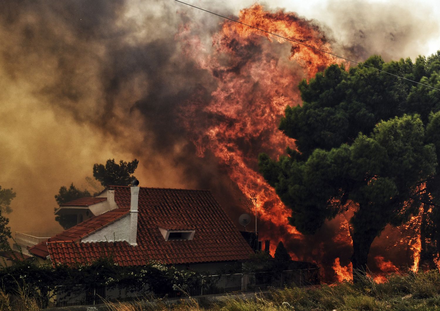 &nbsp;Un incendio in Grecia