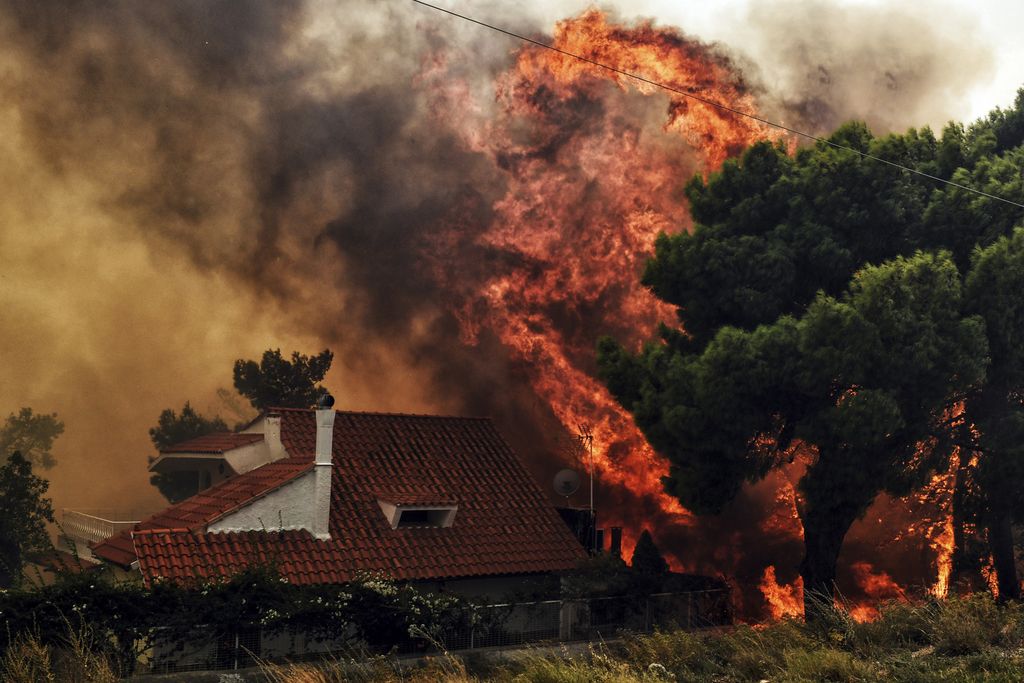 &nbsp;Un incendio in Grecia