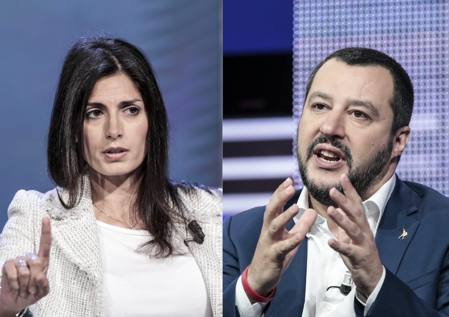 &nbsp;Virginia Raggi - Matteo Salvini