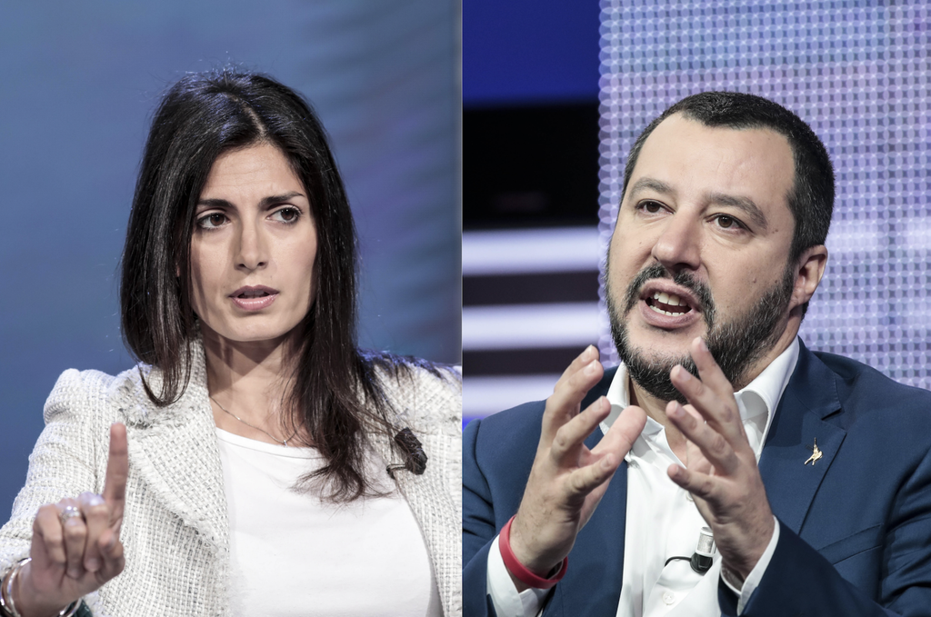 &nbsp;Virginia Raggi - Matteo Salvini