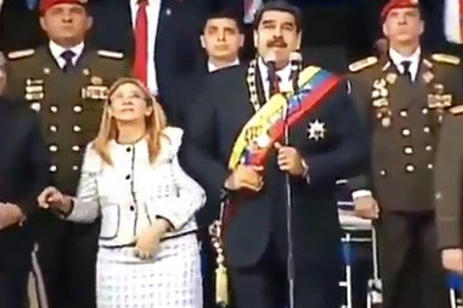 &nbsp;Il momento dell'attentato a Caracas